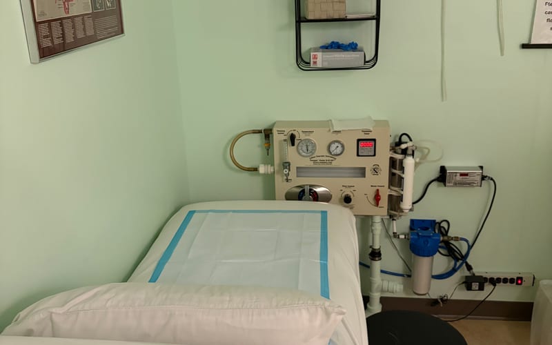 Wellness treatment room interior